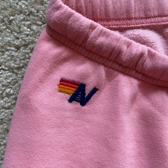 Aviator Nation Pink Five Stripe Sweatpants - Picture 6 of 9